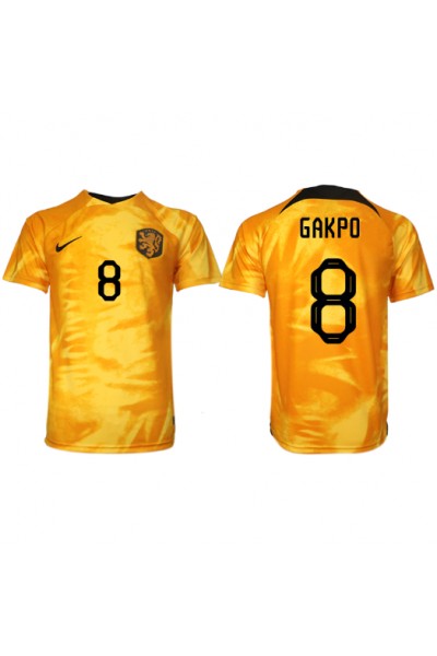 Fotbalové Dres Holandsko Cody Gakpo #8 Domácí Oblečení MS 2022 Krátký Rukáv